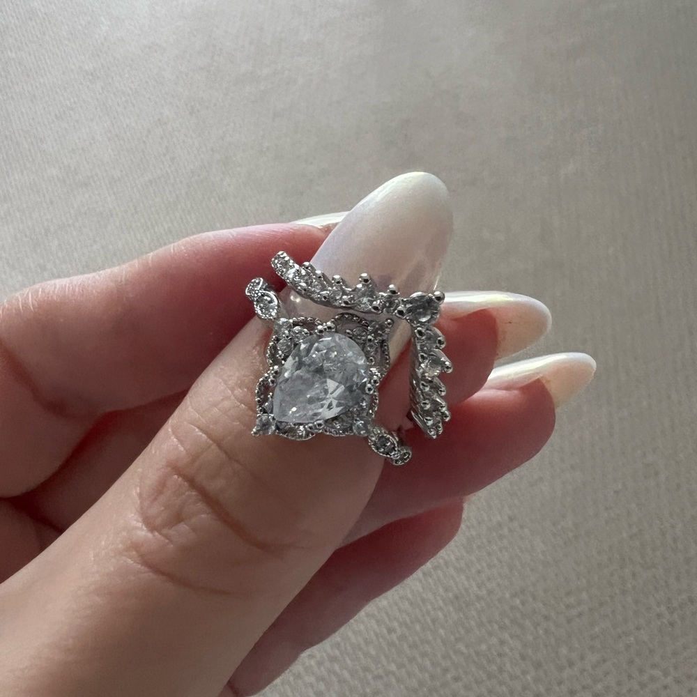 2pcs set ring wedding style jewelry